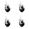 Service Caster 5 Inch Soft Rubber Wheel Swivel 7/8 Inch Square Stem Caster Set with Brake SCC SCC-SQ20S514-SRS-TLB-78-4 - alternate 4